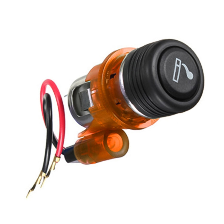 Car 10A 12V European Standard Cigarette Lighter Full Assembly with Light (Orange) - Cigar Socket by PMC Jewellery | Online Shopping South Africa | PMC Jewellery