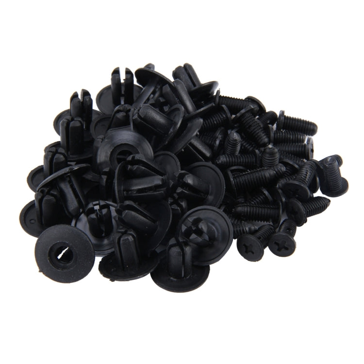 100 PCS Hole Plastic Rivets Fastener Push Clips(Black) - free shipping - PMC TechLife - Order now!
