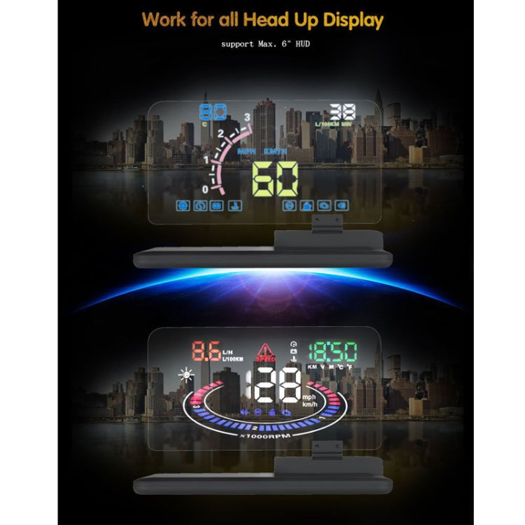 H6 Multi-function Car Smartphone Navigation Head Up Display Holder for 6 Inch Smartphone - Car Holders by PMC TechLife | Online Shopping South Africa | PMC TechLife
