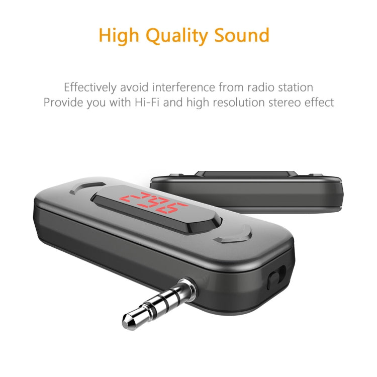 Doosl DSER116 Multifunctional Car FM Transmitter Wireless Music Receiver with 3.5mm Jack & LCD Display, Support Hands-free Call(Black) - Bluetooth Car Kits by DOOSL | Online Shopping South Africa | PMC TechLife | Buy Now Pay Later Mobicred