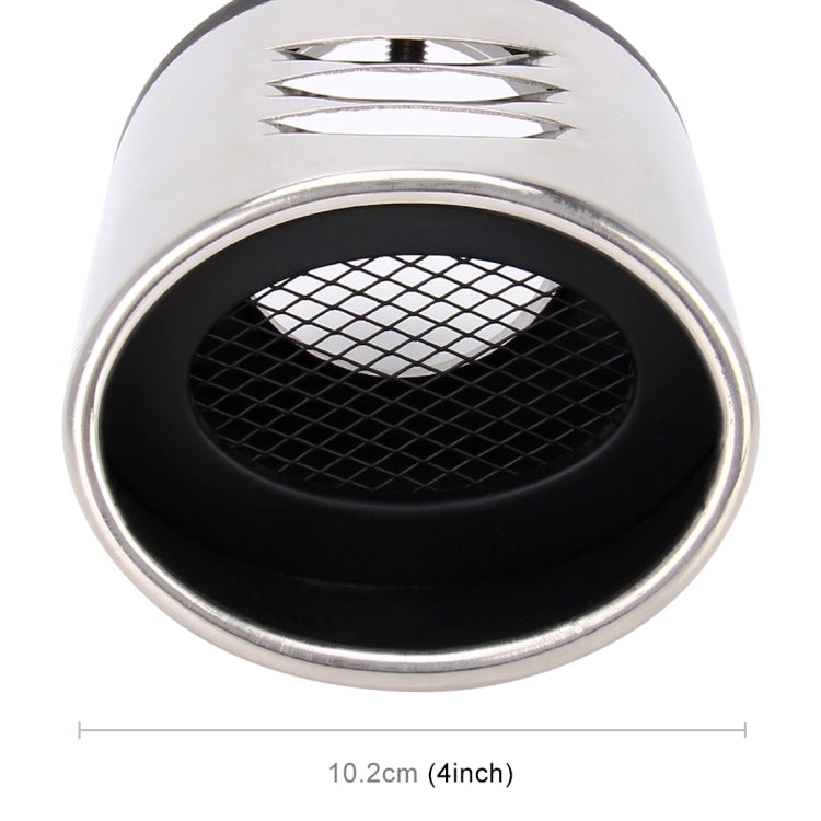 Universal Car Styling Stainless Steel Curved Bolt-on Exhaust Tail Muffler Tip Pipe with Mesh(Black) - Exhaust Pipes by PMC TechLife | Online Shopping South Africa | PMC TechLife | Buy Now Pay Later Mobicred