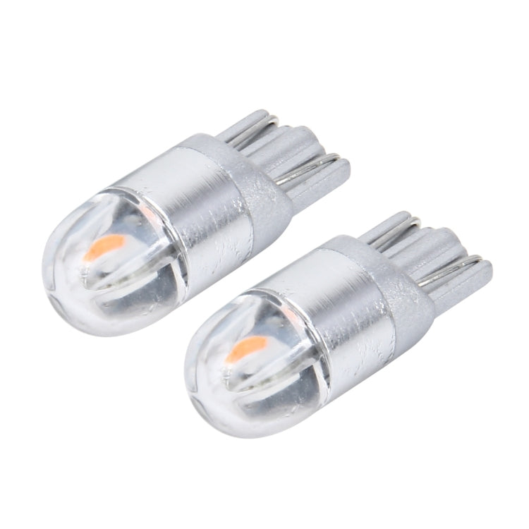 2 PCS T10 2W 2 SMD-3030 LED Car Clearance Lights Lamp, DC 12V (Yellow Light) - free shipping - PMC TechLife - Order now!