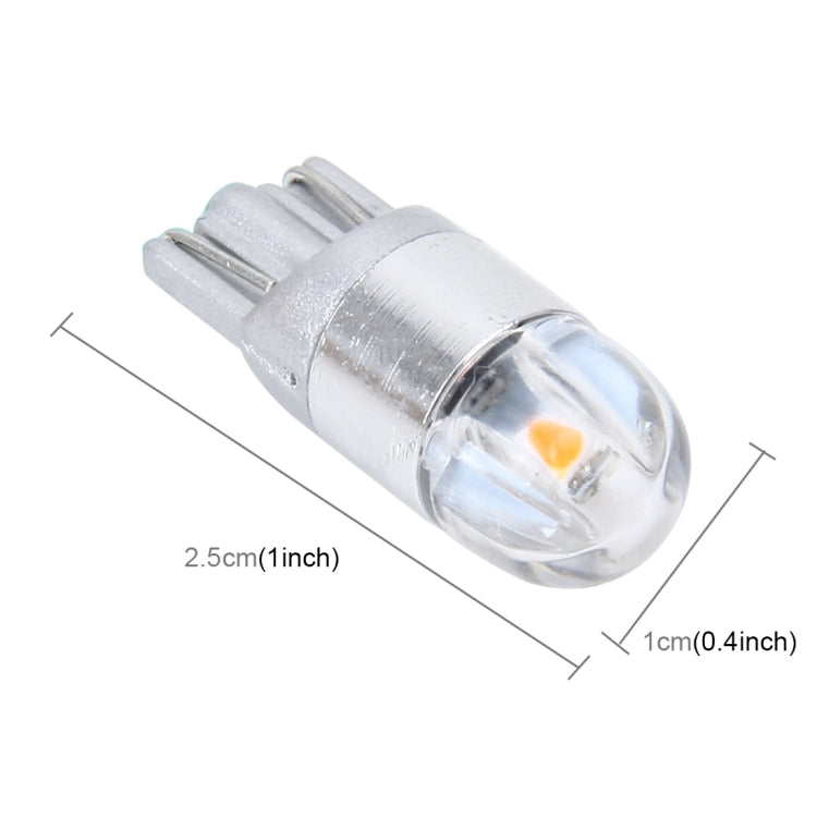 2 PCS T10 2W 2 SMD-3030 LED Car Clearance Lights Lamp, DC 12V (Yellow Light) - free shipping - PMC TechLife - Order now!