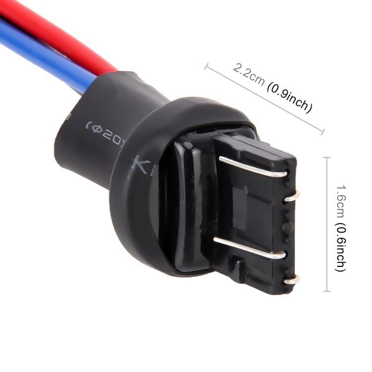 1 Pair T20 / 7443 Bulb Holder Base Male Socket with Wire - free shipping - PMC TechLife - Order now!