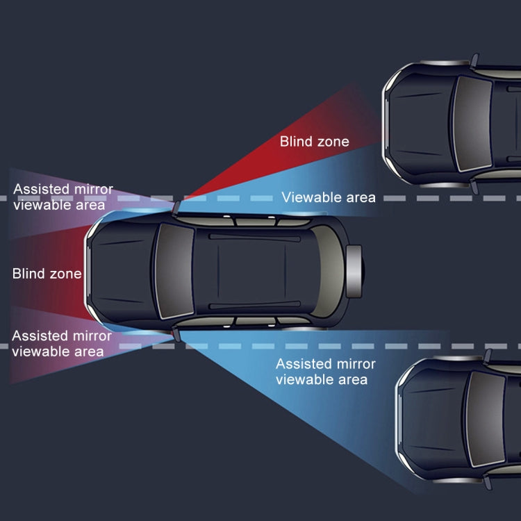 3R-095 Auxiliary Rear View Mirror Car Adjustable Blind Spot Mirror Wide Angle Auxiliary Rear View Side Mirror for Right Mirror(Black) - Convex Mirror & Accessories by 3R | Online Shopping South Africa | PMC TechLife | Buy Now Pay Later Mobicred