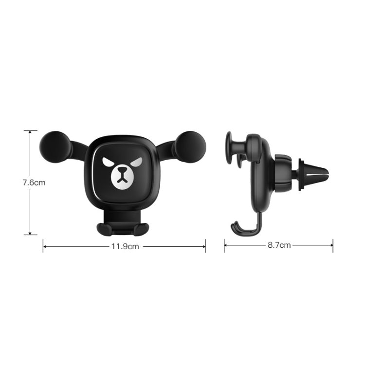 Big Eyes Pattern Gravity Cartoon Air Vent Car Mount Phone Holder(Black) - free shipping - PMC TechLife - Order now!