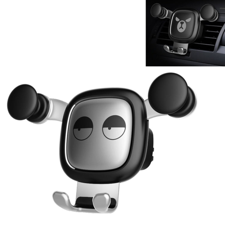 Big Eyes Pattern Gravity Cartoon Air Vent Car Mount Phone Holder(Silver) - Car Holders by PMC TechLife | Online Shopping South Africa | PMC TechLife