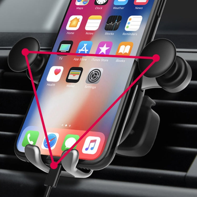 Big Eyes Pattern Gravity Cartoon Air Vent Car Mount Phone Holder(Silver) - Car Holders by PMC TechLife | Online Shopping South Africa | PMC TechLife