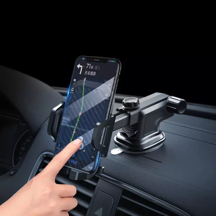 Multi-function Vehicle Navigation Frame Suction Cup Car Mount Phone Holder(Black) - free shipping - PMC TechLife - Order now!