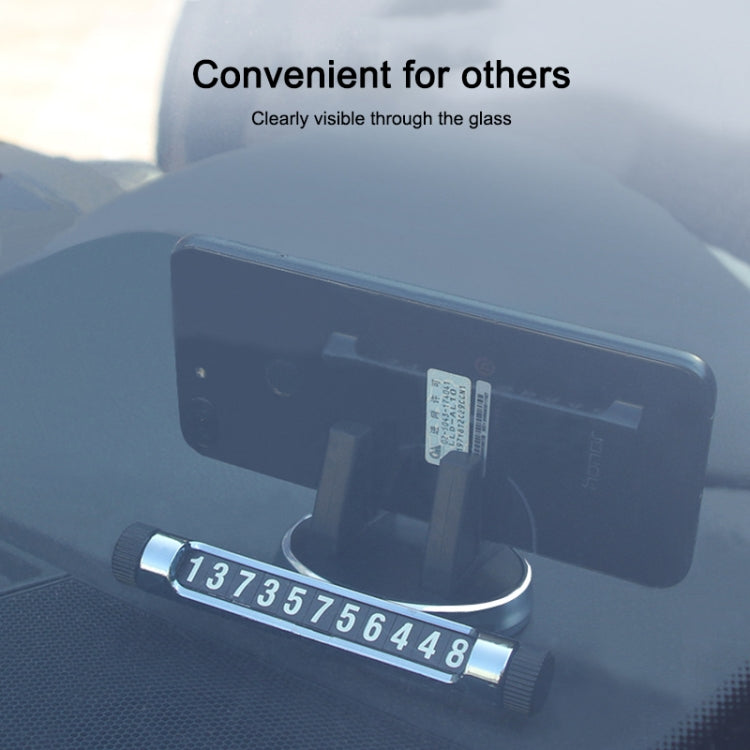 Multi-function Car Instrument Panel Mobile Phone Holder Temporary Parking Card(Blue) - Car Holders by PMC TechLife | Online Shopping South Africa | PMC TechLife