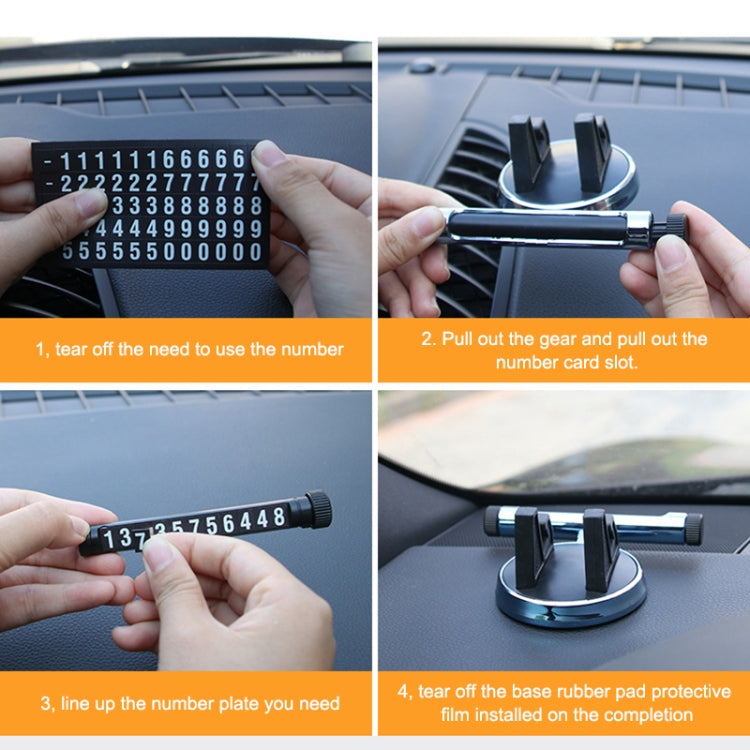 Multi-function Car Instrument Panel Mobile Phone Holder Temporary Parking Card(Silver) - Car Holders by PMC TechLife | Online Shopping South Africa | PMC TechLife