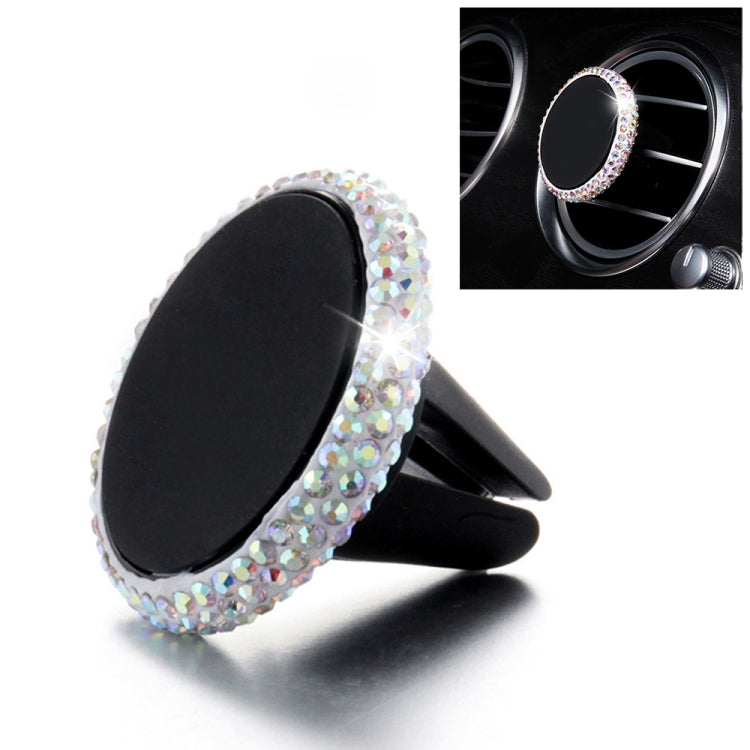 Car Diamond Magnetic Air Outlet Mobile Phone Holder (Colourful White) - Car Holders by PMC TechLife | Online Shopping South Africa | PMC TechLife