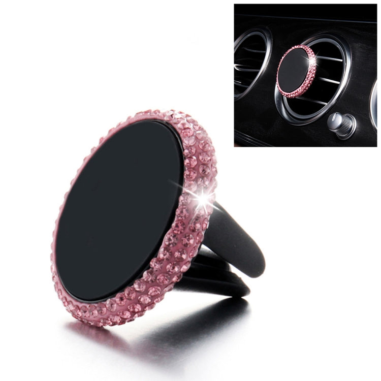 Car Diamond Magnetic Air Outlet Mobile Phone Holder(Pink) - Car Holders by PMC TechLife | Online Shopping South Africa | PMC TechLife