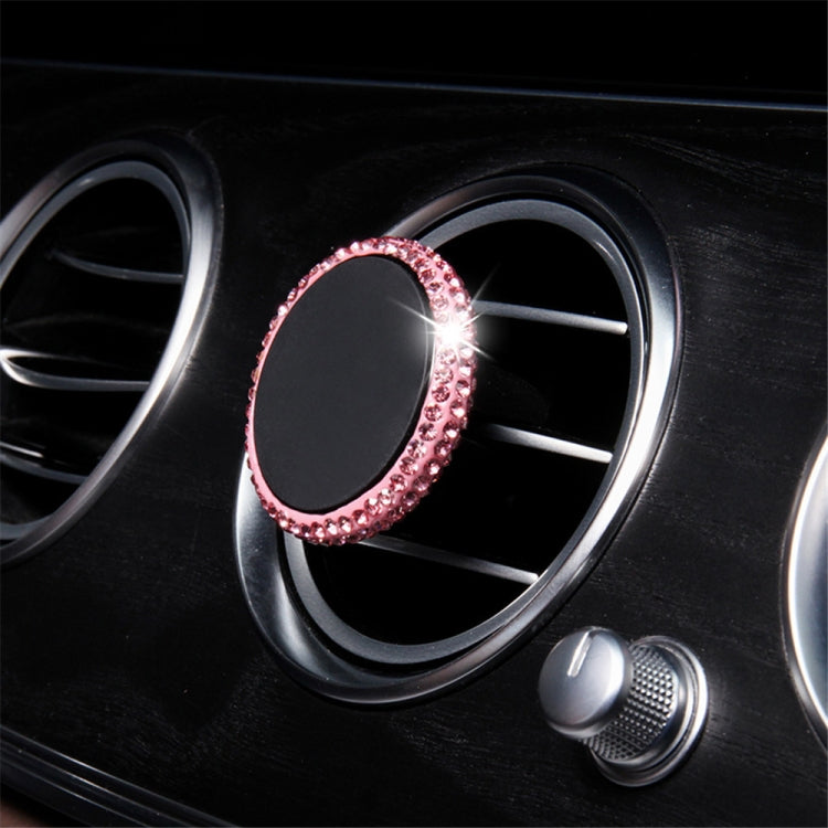 Car Diamond Magnetic Air Outlet Mobile Phone Holder(Pink) - Car Holders by PMC TechLife | Online Shopping South Africa | PMC TechLife