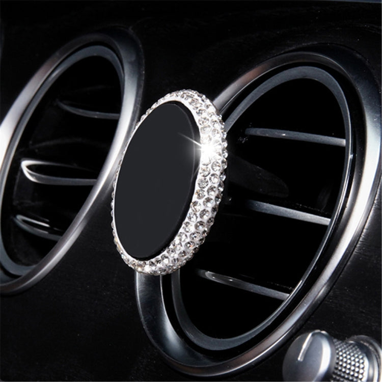 Car Diamond Magnetic Air Outlet Mobile Phone Holder(White) - Car Holders by PMC TechLife | Online Shopping South Africa | PMC TechLife