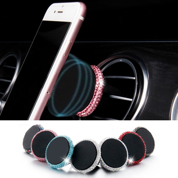 Car Diamond Magnetic Air Outlet Mobile Phone Holder (Colourful White) - Car Holders by PMC TechLife | Online Shopping South Africa | PMC TechLife