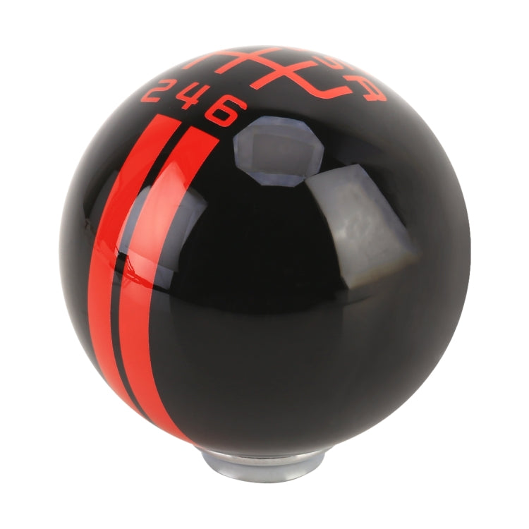 Universal Vehicle Ball Shape Modified Resin Shifter Manual 6-Speed Right-R Gear Shift Knob(Black Red) - free shipping - PMC TechLife - Order now!