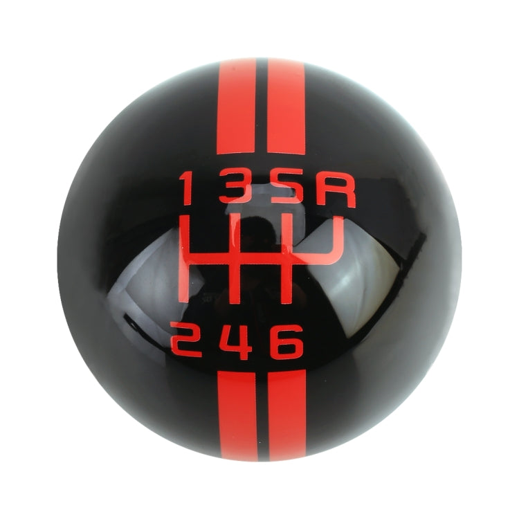 Universal Vehicle Ball Shape Modified Resin Shifter Manual 6-Speed Right-R Gear Shift Knob(Black Red) - free shipping - PMC TechLife - Order now!