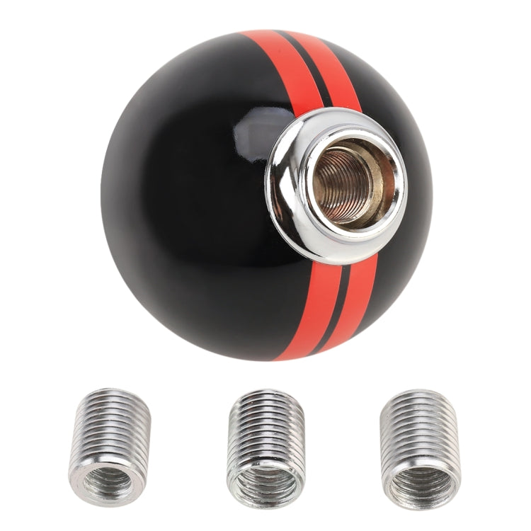 Universal Vehicle Ball Shape Modified Resin Shifter Manual 6-Speed Right-R Gear Shift Knob(Black Red) - free shipping - PMC TechLife - Order now!