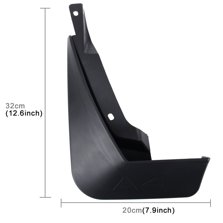 4 PCS Car Auto Semi-Rigid PVC Splash Flaps Mudguards Fender Guard for Audi A4L 2016 Version - free shipping - PMC TechLife - Order now!