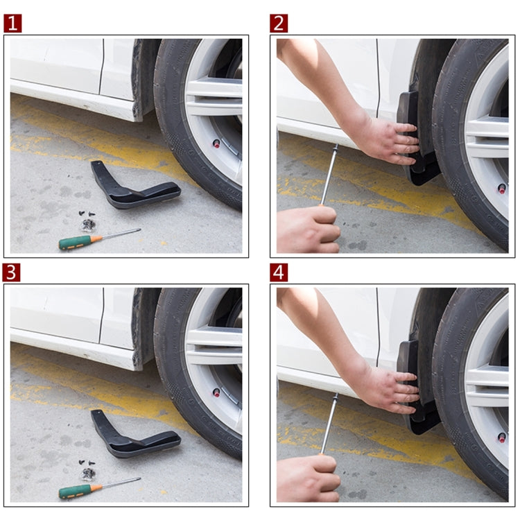 4 PCS Car Auto Semi-Rigid PVC Splash Flaps Mudguards Fender Guard for Audi A4L 2016 Version - free shipping - PMC TechLife - Order now!