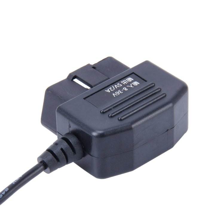 Car Auto 16Pin OBDII Charging Cable Mini 5 Pin USB Power Adapter with Switch Button for GPS Tablet E-dog Phone, Cable Length: 3.4m - DIY Modified Charger by PMC TechLife | Online Shopping South Africa | PMC TechLife
