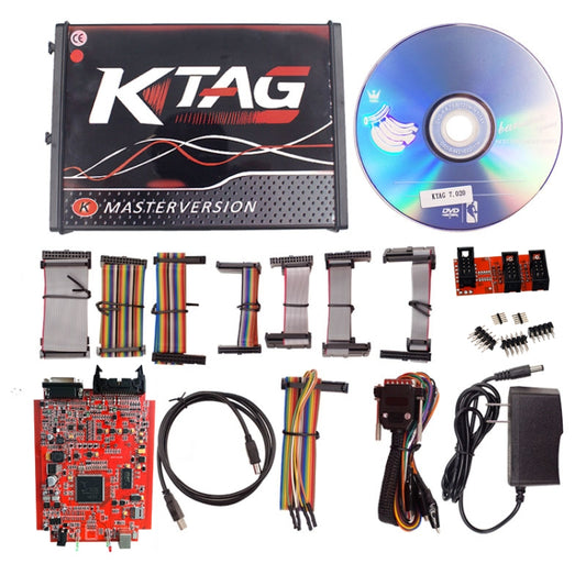 KTAG V7.020 Red PCB Board ECU Programming Tool Unlimited Token, US Plug - Code Readers & Scan Tools by PMC Jewellery | Online Shopping South Africa | PMC Jewellery | Buy Now Pay Later Mobicred