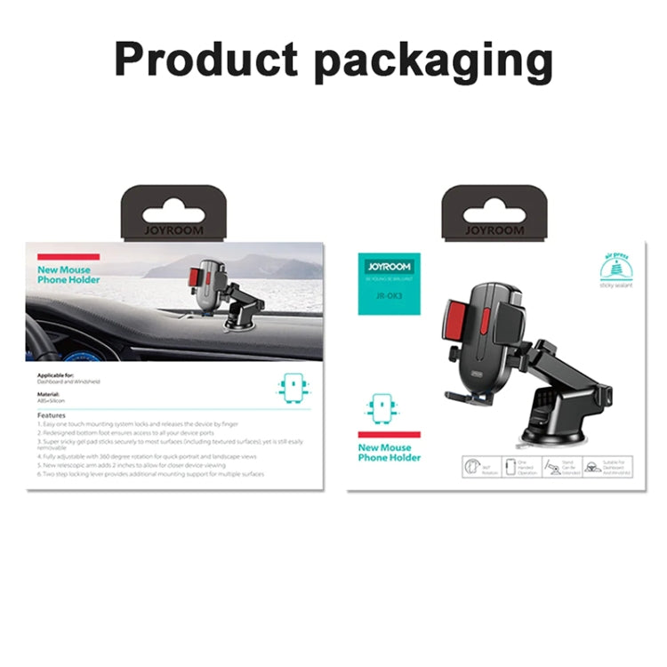 JOYROOM JR-OK3 Car New Mouse Phone Holder (Black Red) - free shipping - PMC TechLife - Order now!