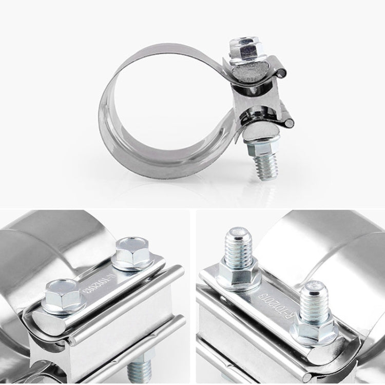 2.5 inch Car Turbo Exhaust Downpipe Stainless Steel Lap Joint Band Clamp - Booster Cable & Clip by PMC TechLife | Online Shopping South Africa | PMC TechLife