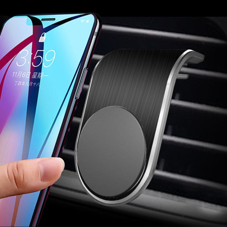 Car Metal Magnetic Air Outlet Mobile Phone Holder Bracket (Black) - Car Holders by PMC TechLife | Online Shopping South Africa | PMC TechLife