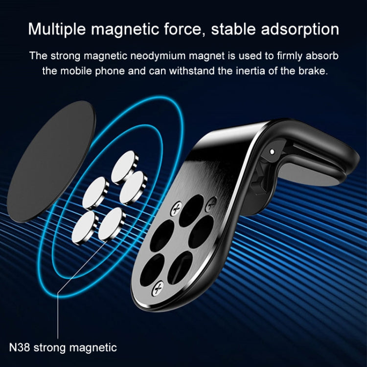 Car Metal Magnetic Air Outlet Mobile Phone Holder Bracket (Black) - Car Holders by PMC TechLife | Online Shopping South Africa | PMC TechLife