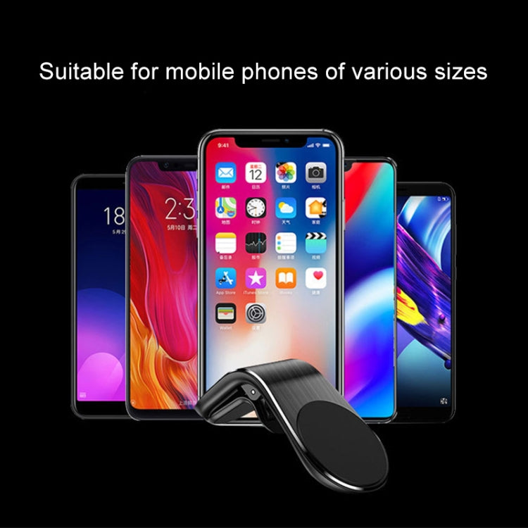 Car Metal Magnetic Air Outlet Mobile Phone Holder Bracket (Black) - Car Holders by PMC TechLife | Online Shopping South Africa | PMC TechLife
