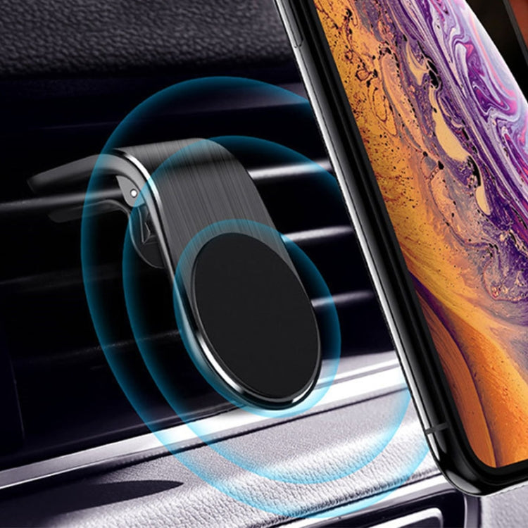 Car Metal Magnetic Air Outlet Mobile Phone Holder Bracket (Black) - Car Holders by PMC TechLife | Online Shopping South Africa | PMC TechLife