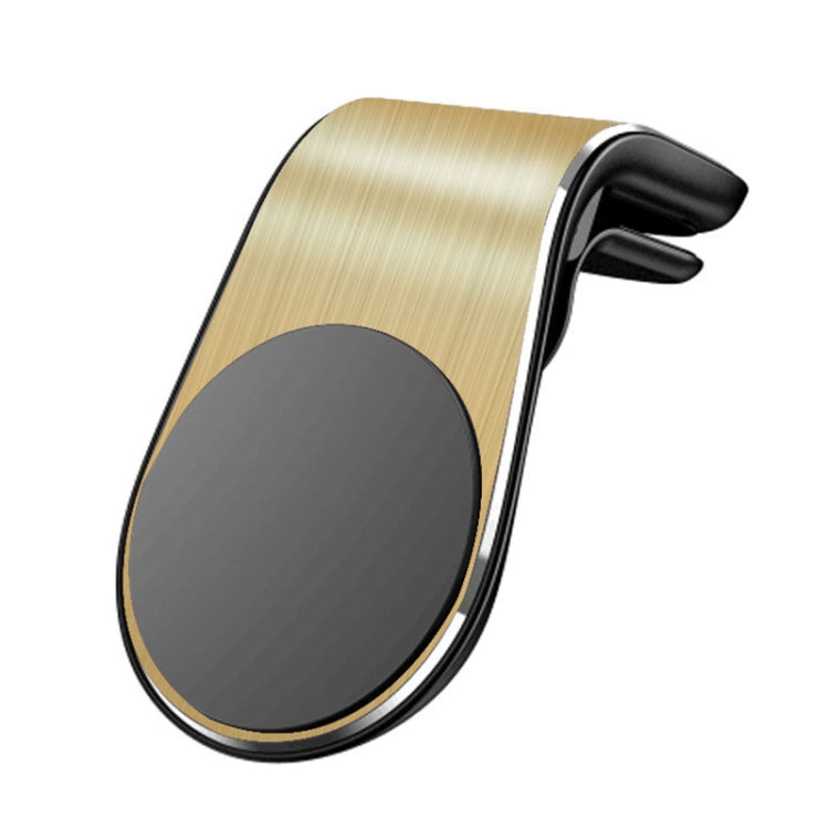 Car Metal Magnetic Air Outlet Mobile Phone Holder Bracket(Gold) - Car Holders by PMC TechLife | Online Shopping South Africa | PMC TechLife