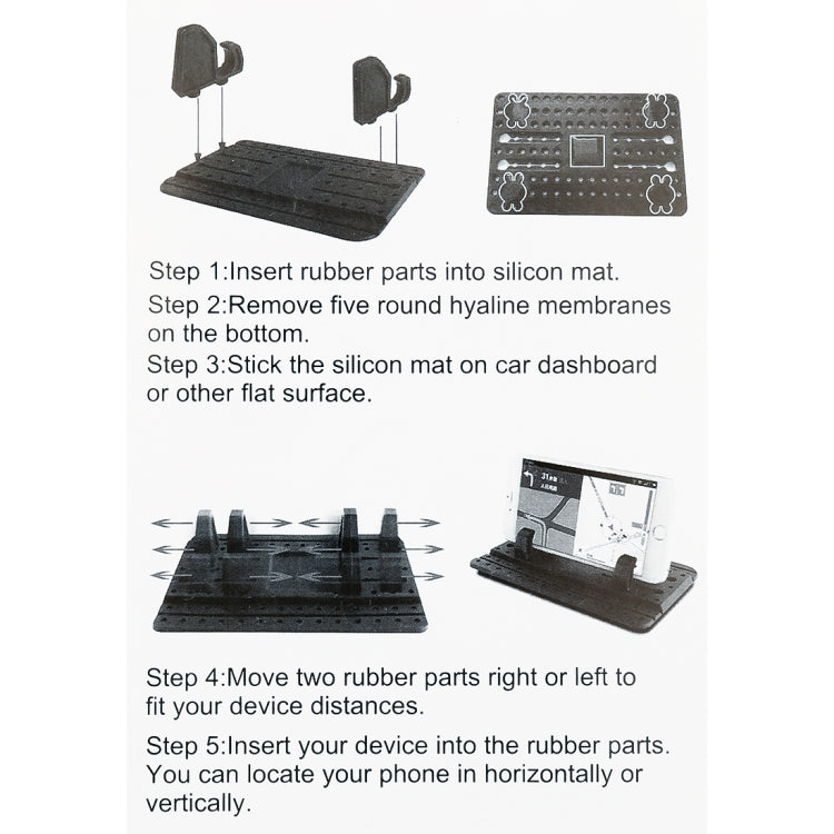 Car Pure Silicon Dashboard Mount Holder Cell Phone Holder - Universal Car Holders by PMC TechLife | Online Shopping South Africa | PMC TechLife | Buy Now Pay Later Mobicred