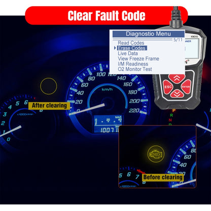 KONNWEI KW310 OBD Car Fault Detector Code Reader ELM327 OBD2 Scanner Diagnostic Tool(Black) - Code Readers & Scan Tools by KONNWEI | Online Shopping South Africa | PMC Jewellery | Buy Now Pay Later Mobicred