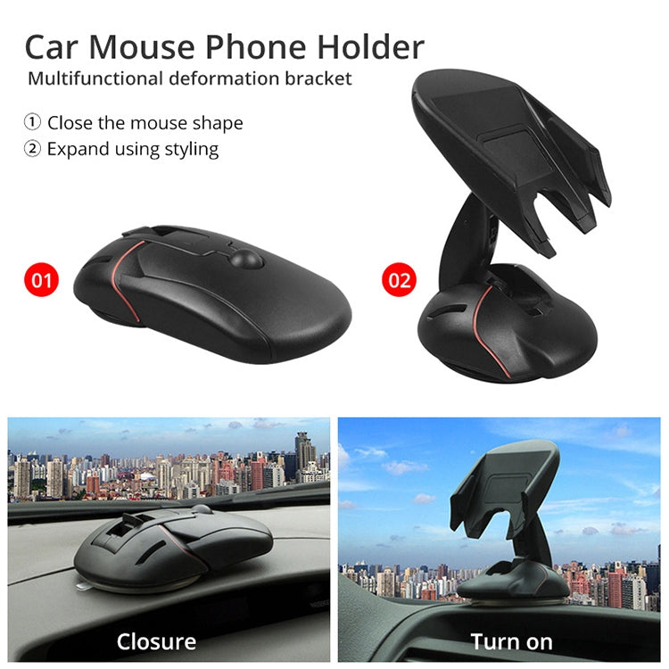 Suction Cup Rotatable Creative Mouse Shaped Car Holder - Car Holders by PMC TechLife | Online Shopping South Africa | PMC TechLife