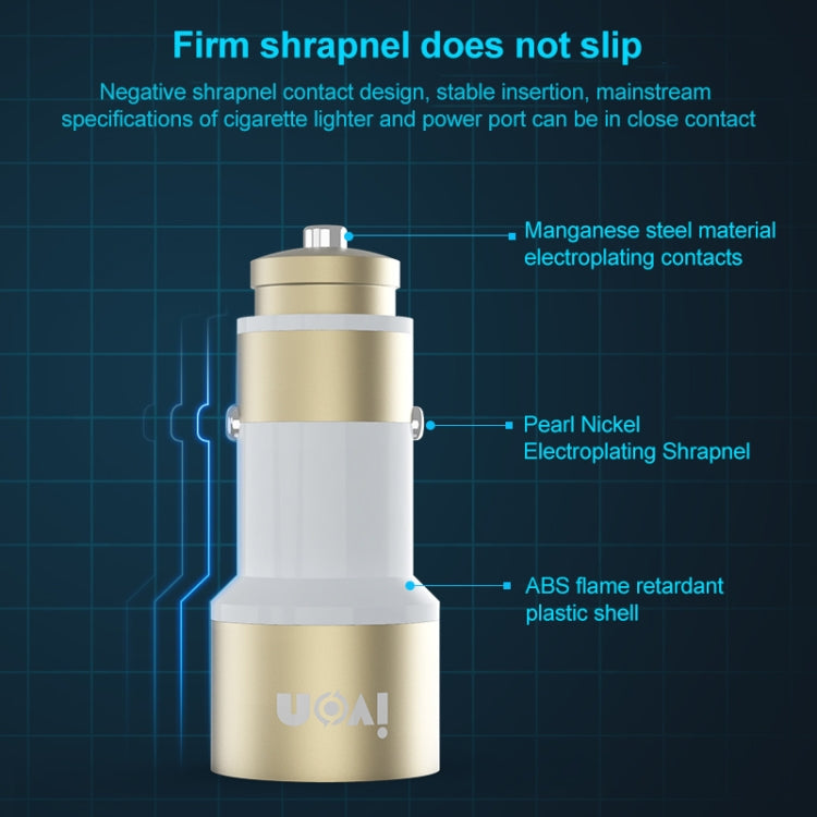 IVON CC33 36W 6A Dual QC 3.0 USB Full Metal Car Charger - Car Charger by IVON | Online Shopping South Africa | PMC TechLife | Buy Now Pay Later Mobicred