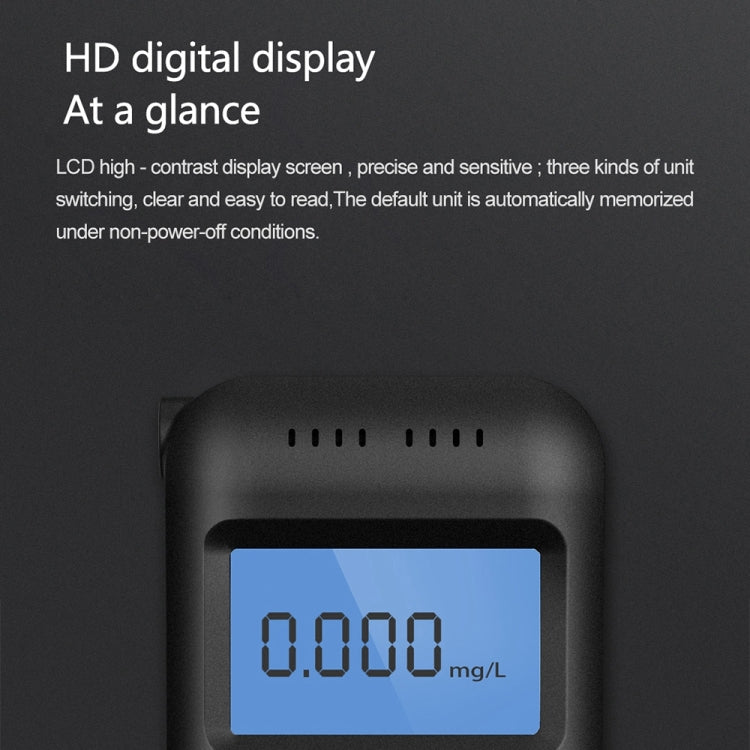 Original Xiaomi Youpin HD-JJCSY02 Lydsto Digital Alcohol Tester(Black) - Breath Alcohol Tester by Xiaomi | Online Shopping South Africa | PMC TechLife | Buy Now Pay Later Mobicred