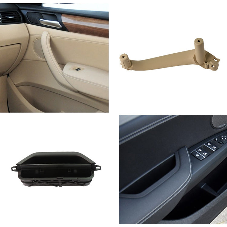 Car Front Right Inside Doors Handle Pull Trim Cover 5141 7394 519-1 for BMW X3 X4, Left Driving (Black) - Door Handles by PMC TechLife | Online Shopping South Africa | PMC TechLife
