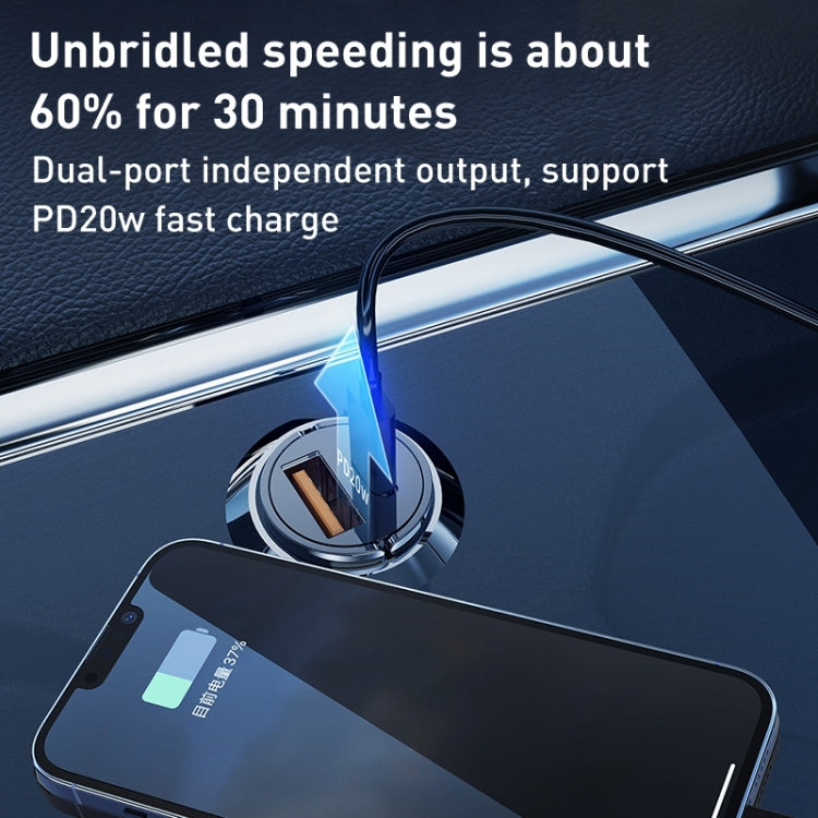 WK WP-C38 Mini PD20W USB + Type-C Car Charger - free shipping - PMC TechLife - Order now!