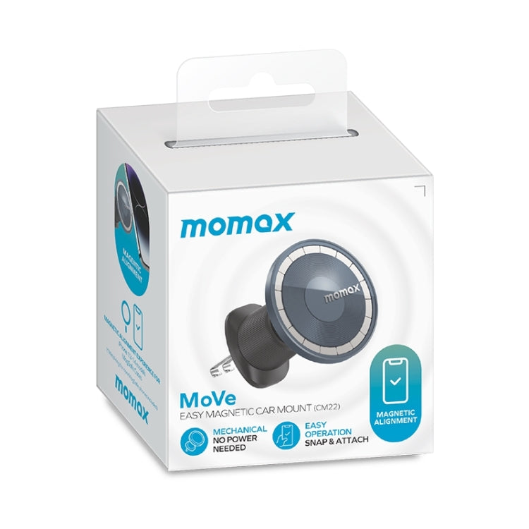 MOMAX MoVe Universal Transparent Magnetic Air Outlet Car Holder (Black) - Universal Car Holders by MOMAX | Online Shopping South Africa | PMC TechLife | Buy Now Pay Later Mobicred
