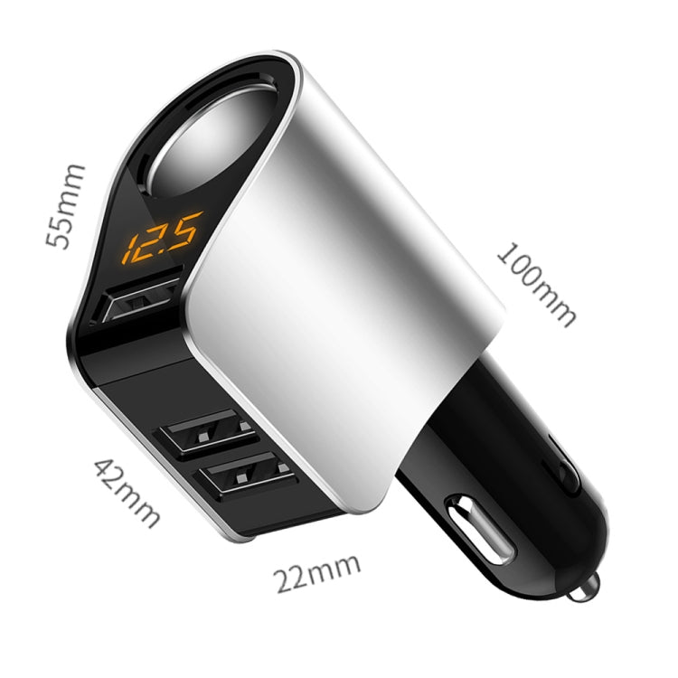 Car Multi-functional Three USB Charger Adapter 3 in 1 Fast Charger - Car Charger by PMC TechLife | Online Shopping South Africa | PMC TechLife