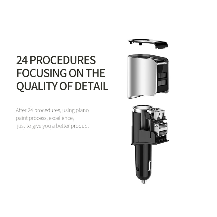 Car Multi-functional Three USB Charger Adapter 3 in 1 Fast Charger - Car Charger by PMC TechLife | Online Shopping South Africa | PMC TechLife