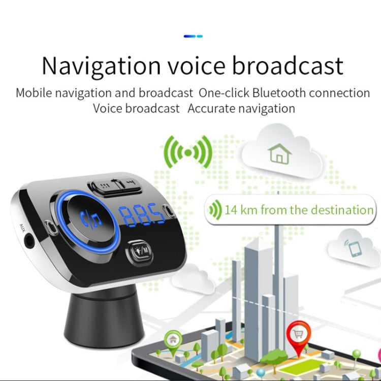 BC49BQ Car Digital Radio Receiver Bluetooth MP3 Player FM Transmitter Voice Assistant QC3.0 Quick Charger - Bluetooth Car Kits by PMC TechLife | Online Shopping South Africa | PMC TechLife