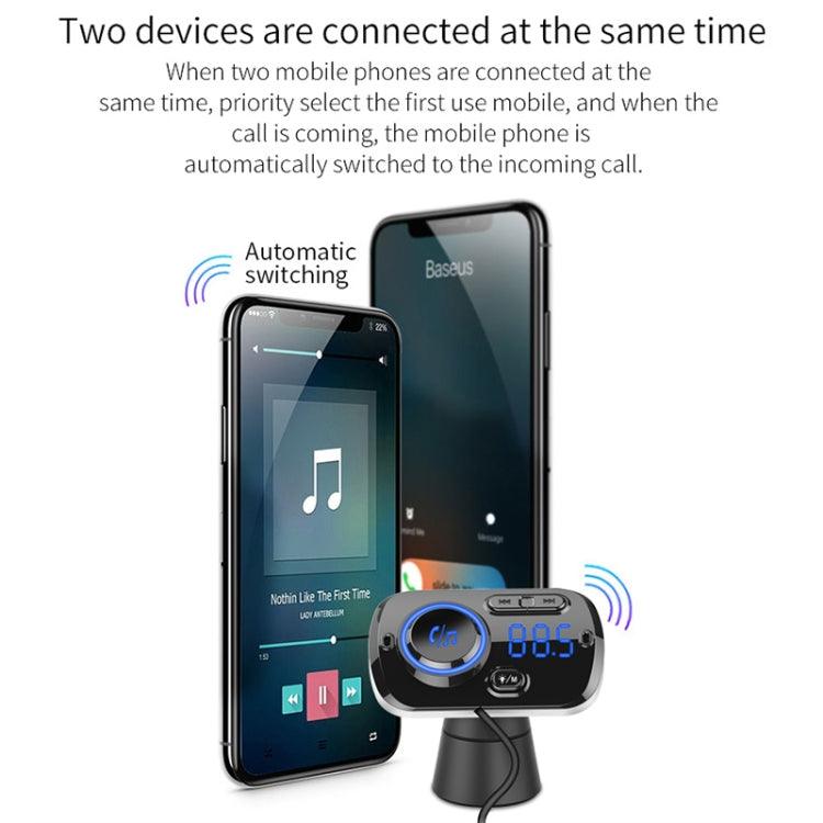 BC49BQ Car Digital Radio Receiver Bluetooth MP3 Player FM Transmitter Voice Assistant QC3.0 Quick Charger - Bluetooth Car Kits by PMC TechLife | Online Shopping South Africa | PMC TechLife