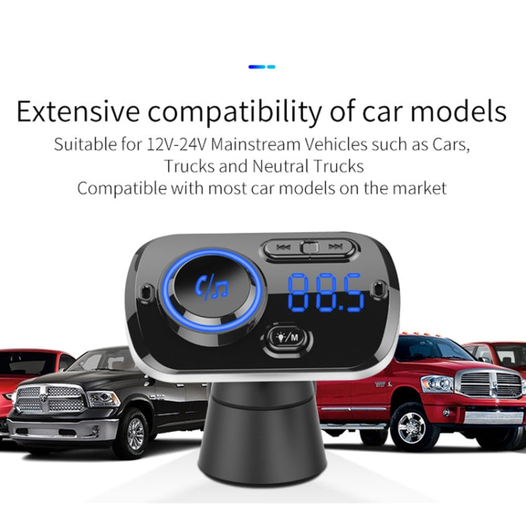 BC49BQ Car Digital Radio Receiver Bluetooth MP3 Player FM Transmitter Voice Assistant QC3.0 Quick Charger - Bluetooth Car Kits by PMC TechLife | Online Shopping South Africa | PMC TechLife
