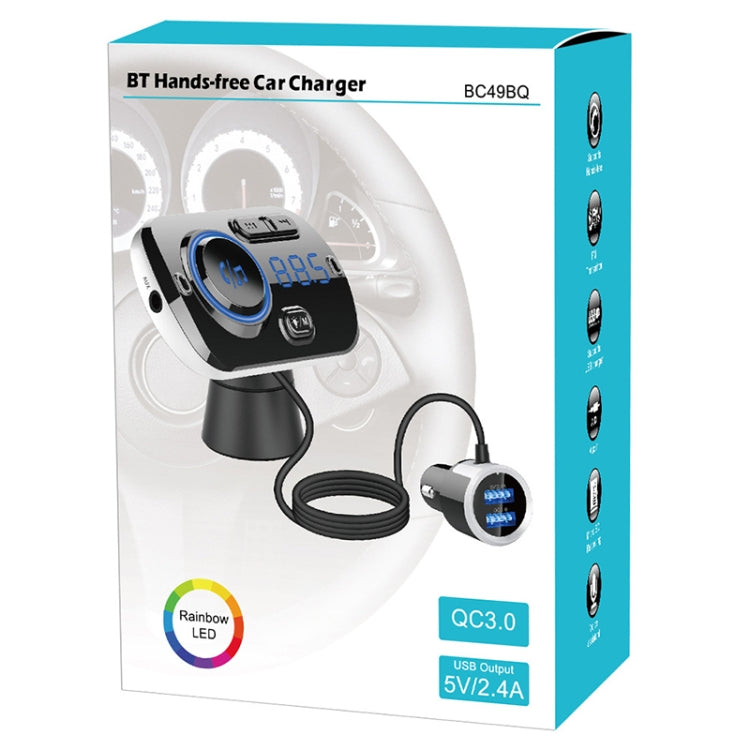 BC49BQ Car Digital Radio Receiver Bluetooth MP3 Player FM Transmitter Voice Assistant QC3.0 Quick Charger - Bluetooth Car Kits by PMC TechLife | Online Shopping South Africa | PMC TechLife