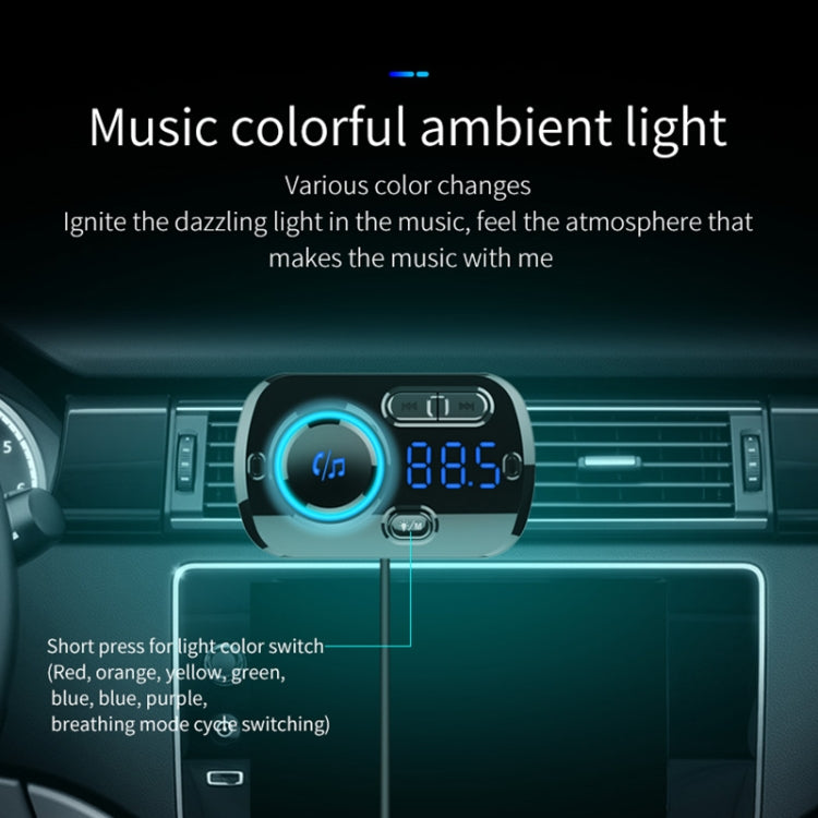 BC49BQ Car Digital Radio Receiver Bluetooth MP3 Player FM Transmitter Voice Assistant QC3.0 Quick Charger - Bluetooth Car Kits by PMC TechLife | Online Shopping South Africa | PMC TechLife
