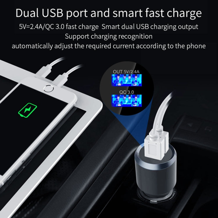 BC49BQ Car Digital Radio Receiver Bluetooth MP3 Player FM Transmitter Voice Assistant QC3.0 Quick Charger - Bluetooth Car Kits by PMC TechLife | Online Shopping South Africa | PMC TechLife